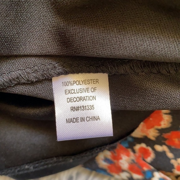 Socialite Black Floral Lace Tunic Dress Size Small - Picture 11 of 13